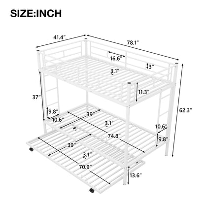 Twin Over Twin Bunk Bed With Trundle - The Sleep Loft - Online Mattress Showroom NYC