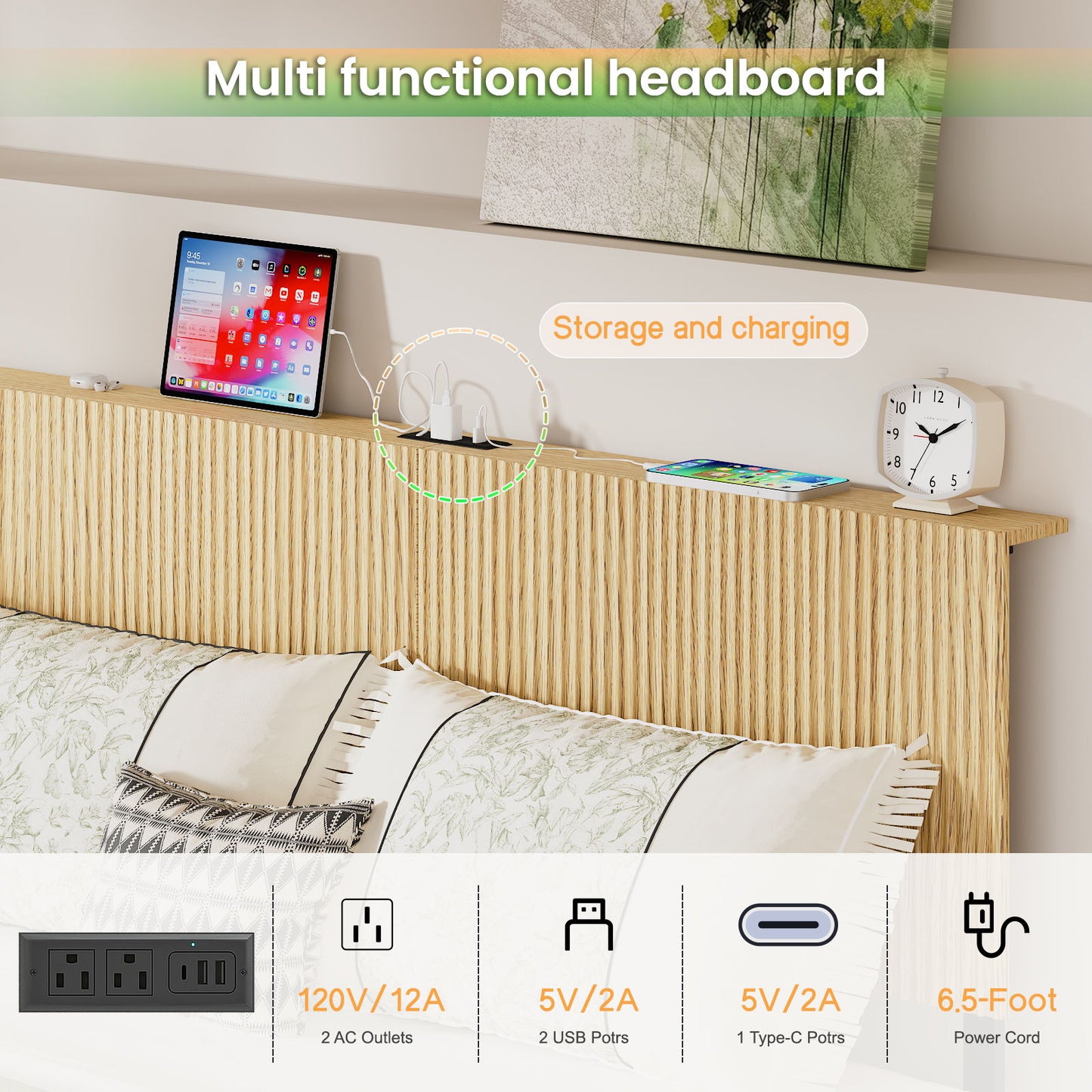 Floating Bedstead With Charging Station And LED Lights - The Sleep Loft - Online Mattress Showroom NYC