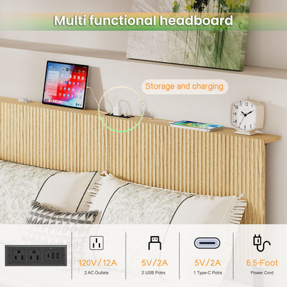 Floating Bedstead With Charging Station And LED Lights - The Sleep Loft - Online Mattress Showroom NYC