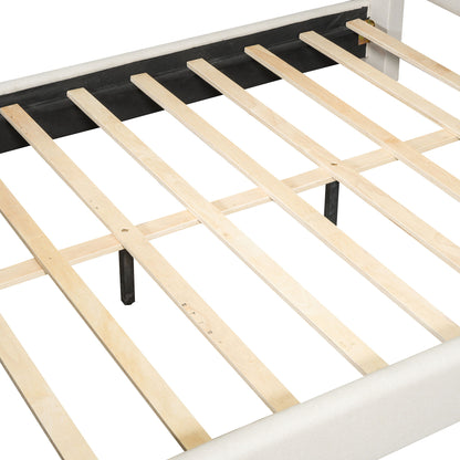 Upholstered Bed With Slats Support, No Box Spring Needed - The Sleep Loft - Online Mattress Showroom NYC