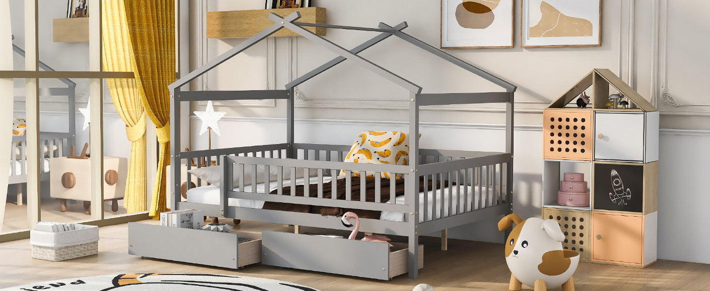 House Bed With 2 Drawers - The Sleep Loft - Online Mattress Showroom NYC