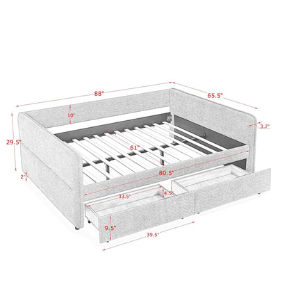 Upholstered Daybed & 2 Drawers - The Sleep Loft - Online Mattress Showroom NYC