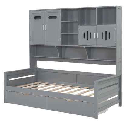 Daybed With All-In-One Cabinet And Shelf - The Sleep Loft - Online Mattress Showroom NYC