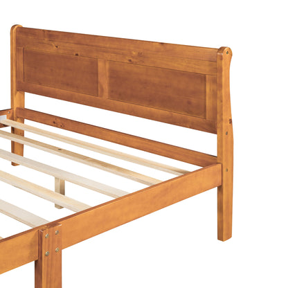 Platform Bed Frame Mattress Foundation Sleigh Bed With Headboard / Footboard / Wood Slat Suppor - The Sleep Loft - Online Mattress Showroom NYC