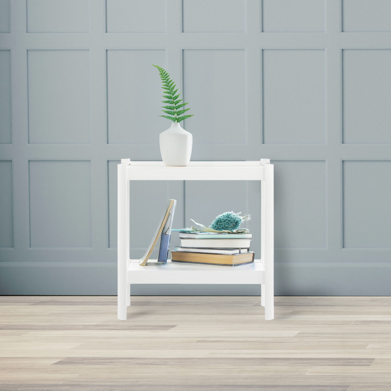 Yonda - Nightstand With 2 Shelves - The Sleep Loft - Online Mattress Showroom NYC