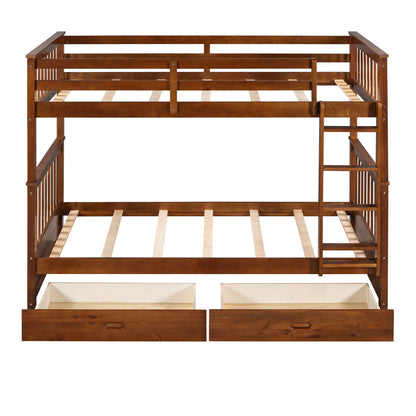 Bunk Bed With Ladders And 2 Storage Drawers - The Sleep Loft - Online Mattress Showroom NYC