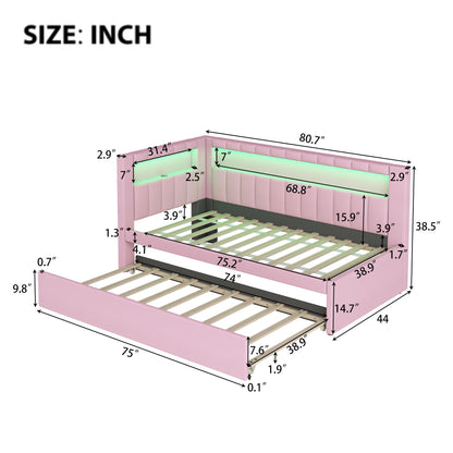 Upholstered Platform Bed With USB Ports And LED Belt - The Sleep Loft - Online Mattress Showroom NYC