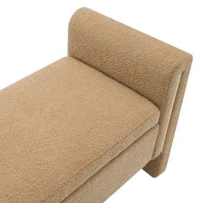 Modern Teddy Upholstered Large Bed End Bench With Arms And Storage - The Sleep Loft - Online Mattress Showroom NYC