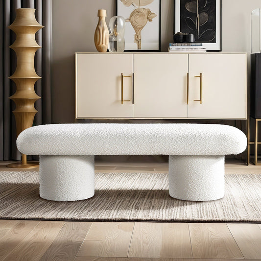Randolph - Bench - Ivory - The Sleep Loft - Online Mattress Showroom NYC