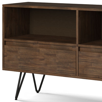 Chase - Low Bookcase - Rustic Natural Aged Brown - The Sleep Loft - Online Mattress Showroom NYC