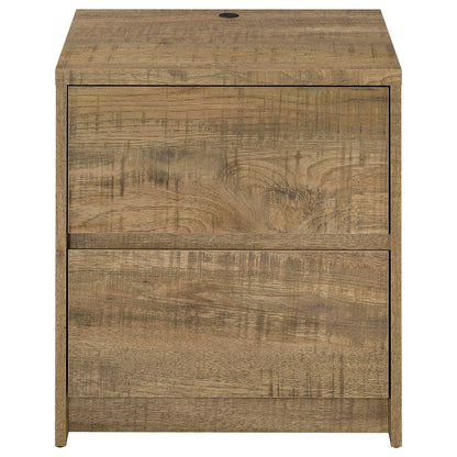 Geary - 2 Drawer Nightstand With LED Lights And USB Charging Ports - The Sleep Loft - Online Mattress Showroom NYC