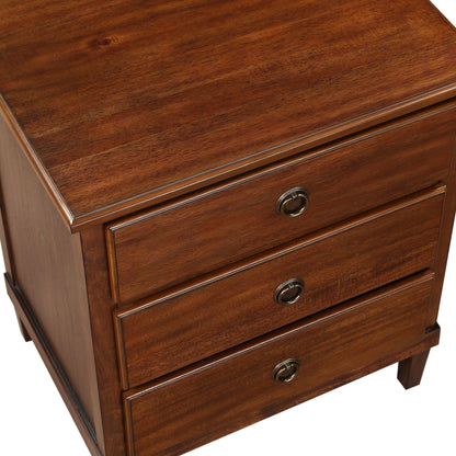 Chamberlin - 3 Drawer Nightstand - Brown - The Sleep Loft - Online Mattress Showroom NYC