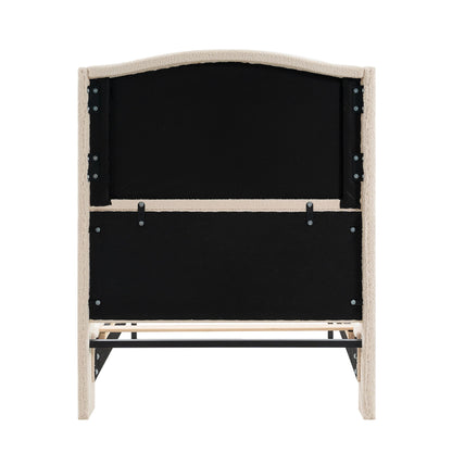 Platform Bed Frame With Tall Headboard And High Footboard