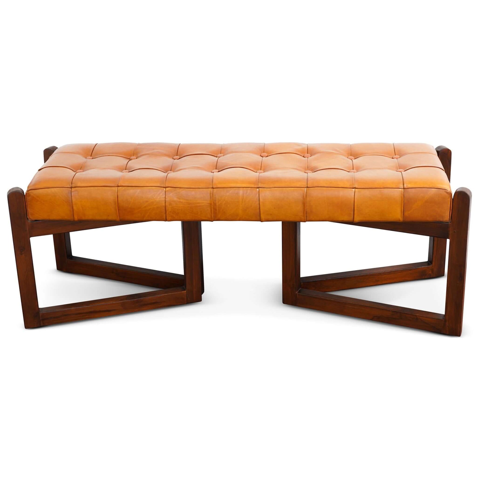 Riley - Bench - Brown / Rustic / Tan - The Sleep Loft - Online Mattress Showroom NYC