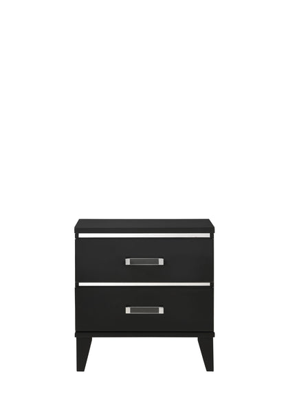 Chelsie - Nightstand - Black - The Sleep Loft - Online Mattress Showroom NYC
