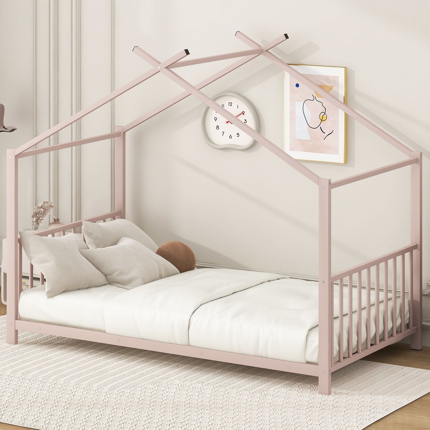 Metal House Platform Bed With Modern Design And Durable Frame - The Sleep Loft - Online Mattress Showroom NYC