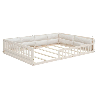 Upholstered Platform Bed With Guardrail And Pillow - The Sleep Loft - Online Mattress Showroom NYC