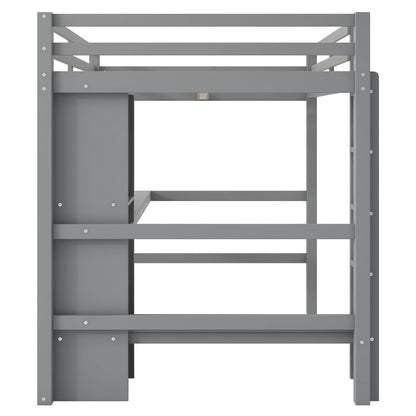 Loft Bed With Built In Desk And Multifunction Shelves - The Sleep Loft - Online Mattress Showroom NYC