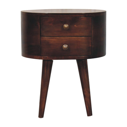 Rounded Bedside Table - The Sleep Loft - Online Mattress Showroom NYC