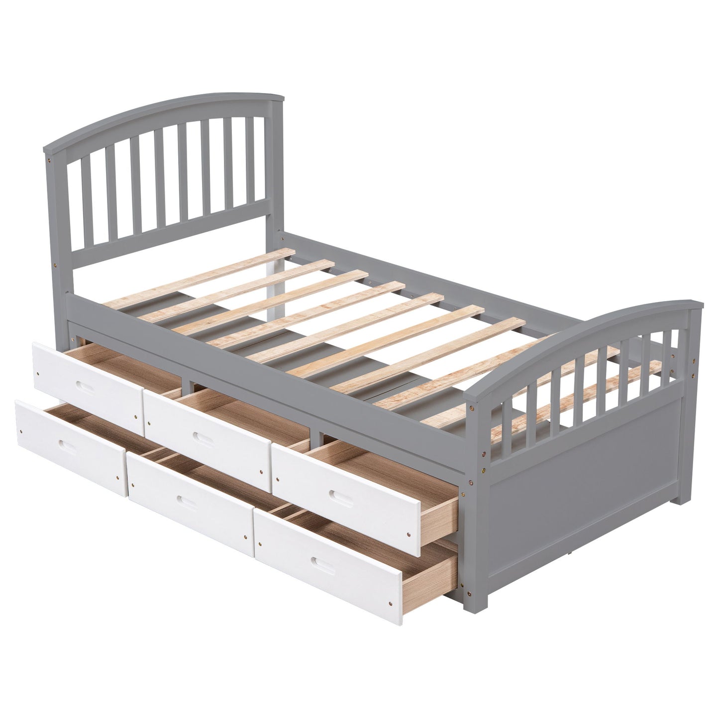 Platform Storage Bed Solid Wood Bed With 6 Drawers - The Sleep Loft - Online Mattress Showroom NYC