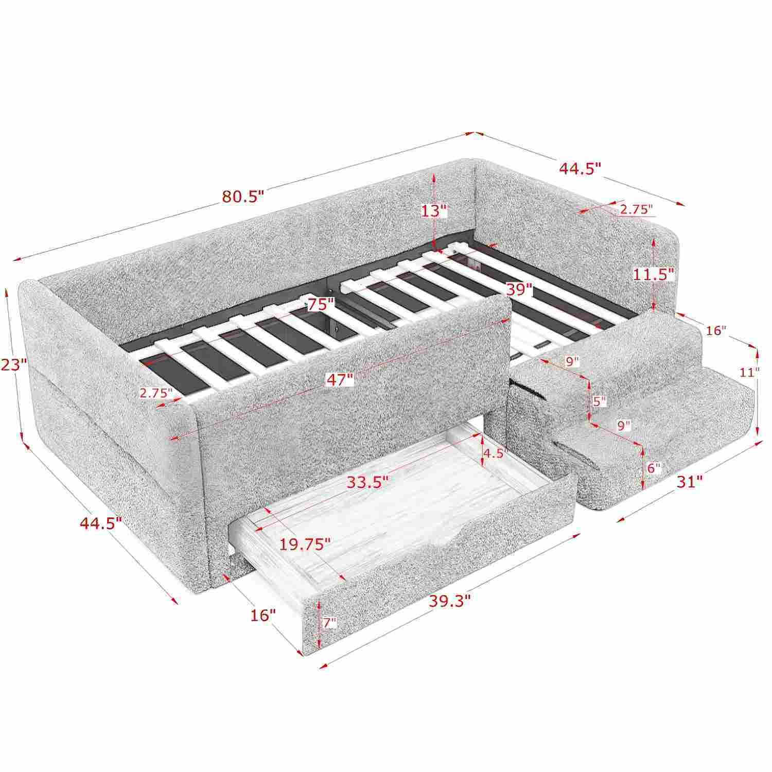 Safe Kids Bed With Guardrails And Storage - The Sleep Loft - Online Mattress Showroom NYC