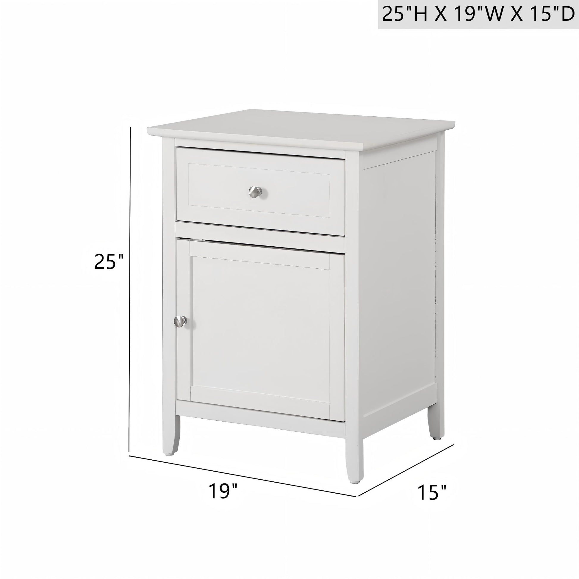 1 Drawer / 1 Door Nightstand - The Sleep Loft - Online Mattress Showroom NYC