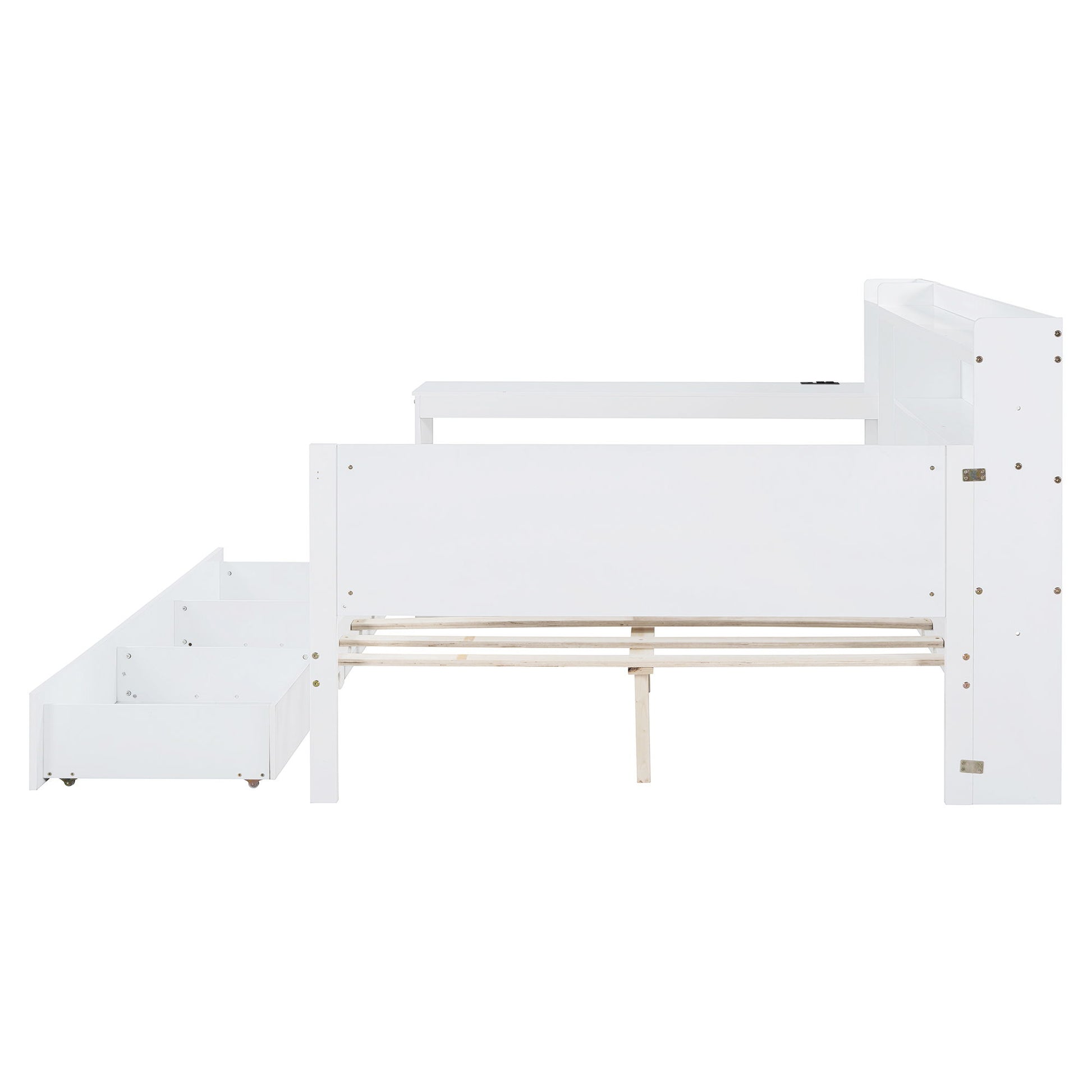 Daybed With 3 Drawers USB Ports And Desk - The Sleep Loft - Online Mattress Showroom NYC
