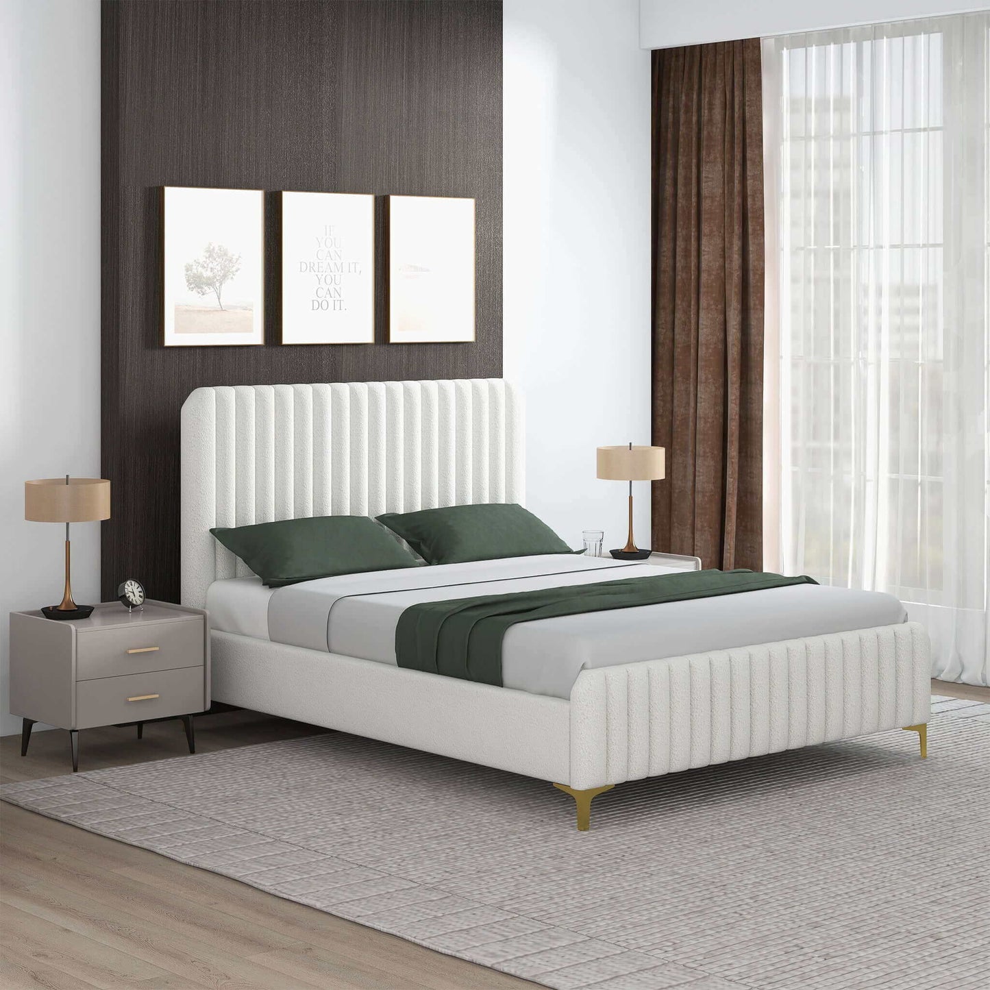 Valery - Upholstered Platform Bed - The Sleep Loft - Online Mattress Showroom NYC