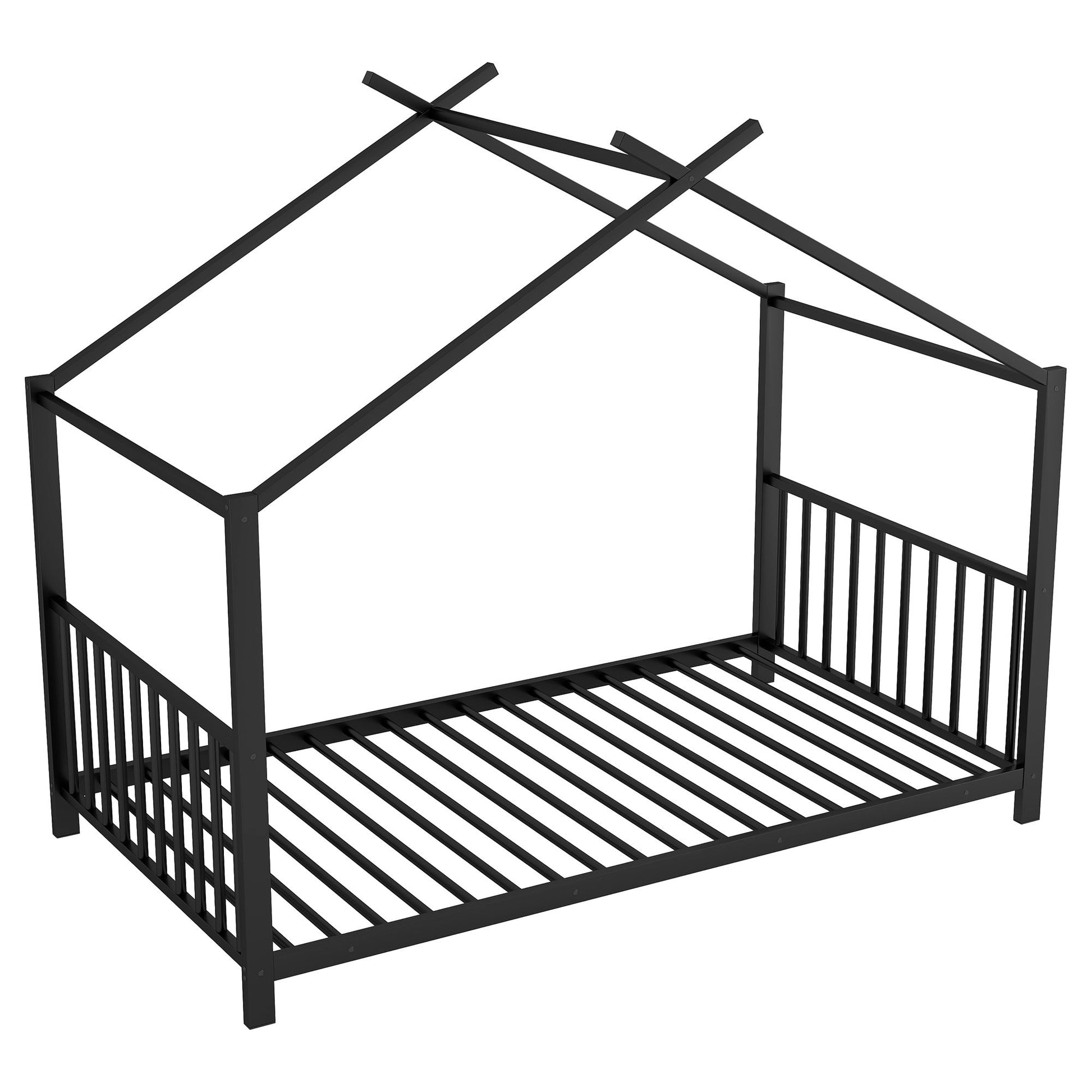 Metal House Platform Bed With Modern Design And Durable Frame - The Sleep Loft - Online Mattress Showroom NYC
