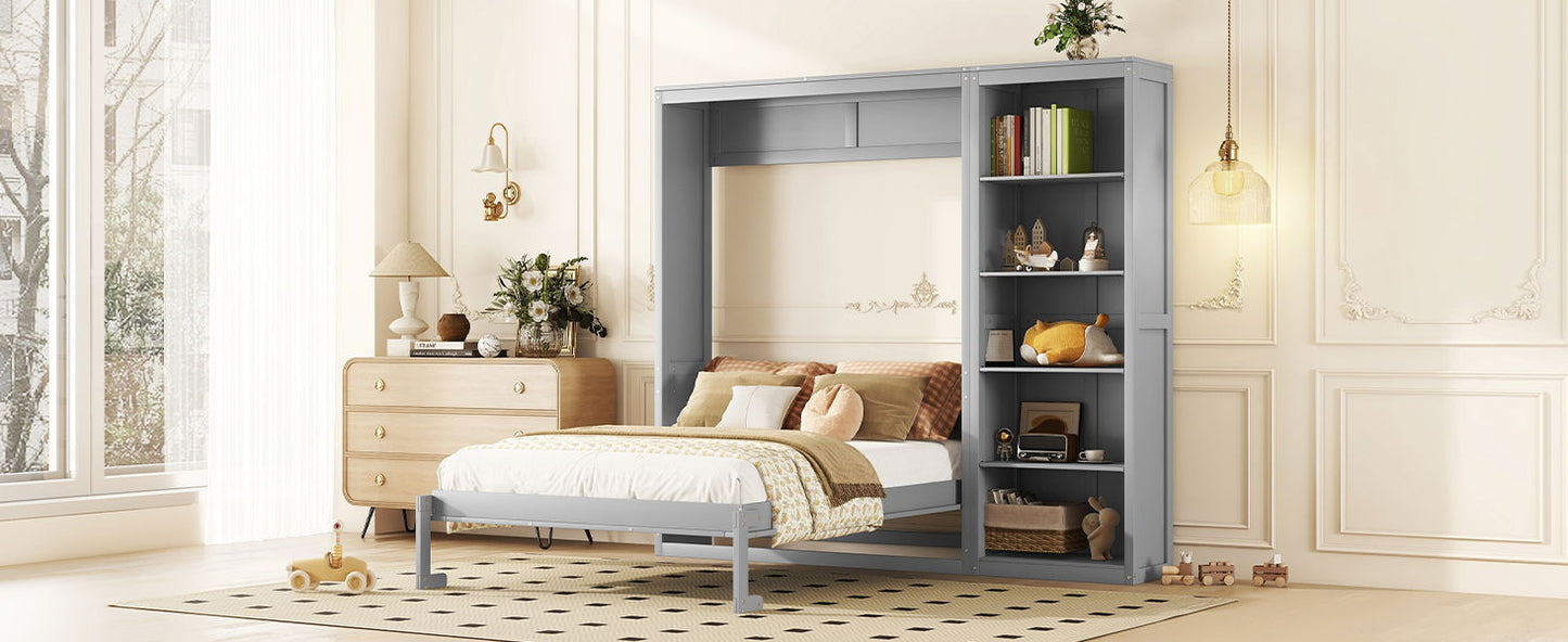 Murphy Wall Bed With Shelves - The Sleep Loft - Online Mattress Showroom NYC