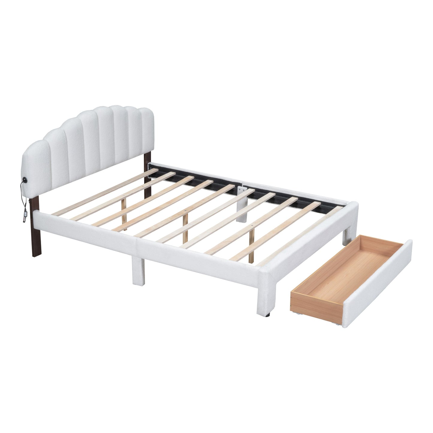 Upholstered Platform Bed With Drawer - The Sleep Loft - Online Mattress Showroom NYC