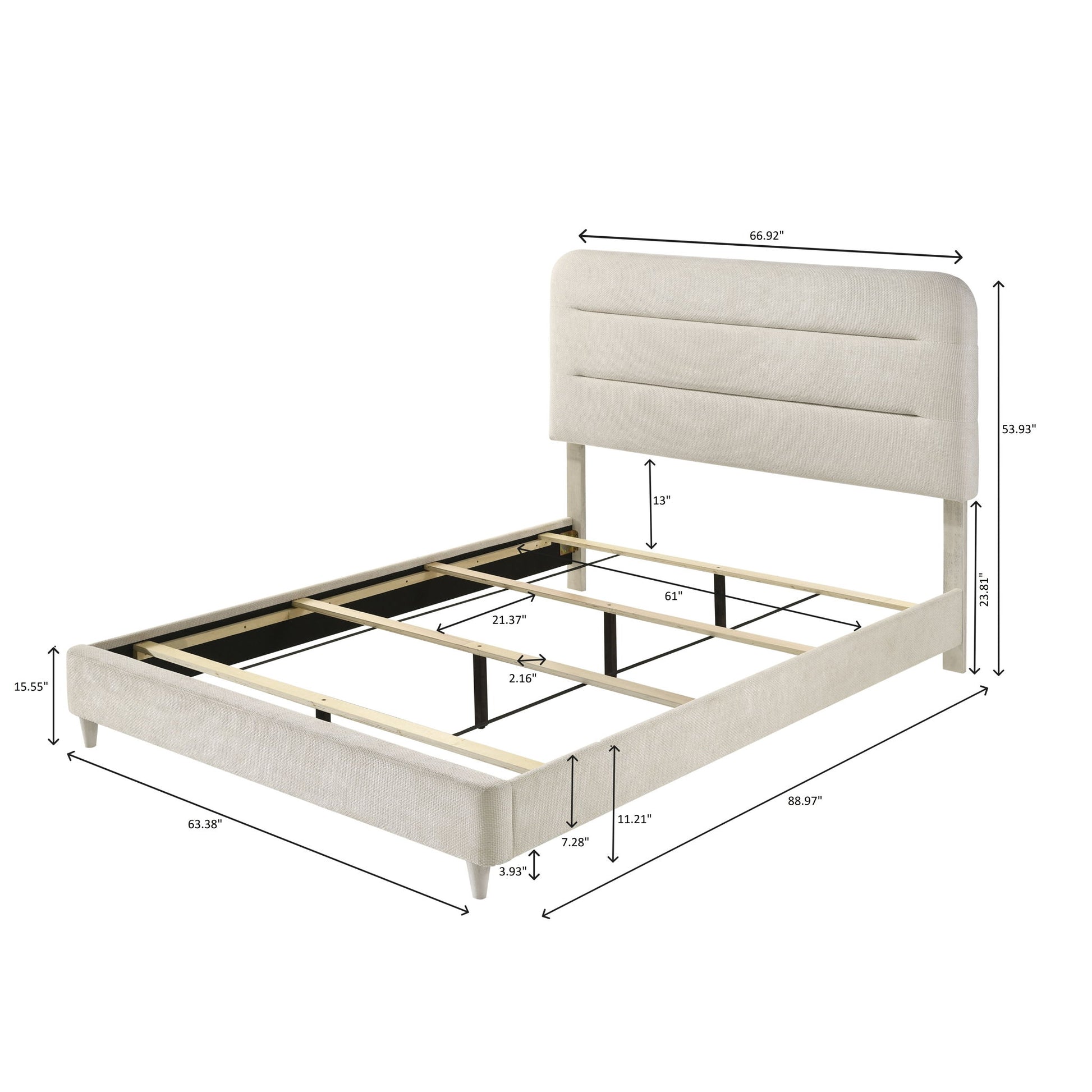 Upholstered Panel Bed, Sleek Lines - The Sleep Loft - Online Mattress Showroom NYC