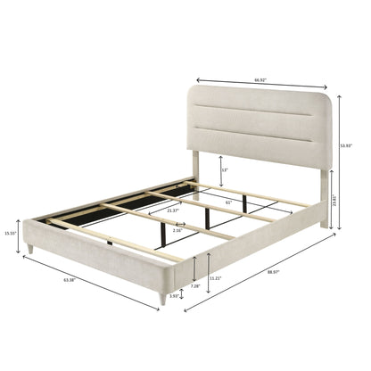 Upholstered Panel Bed, Sleek Lines - The Sleep Loft - Online Mattress Showroom NYC