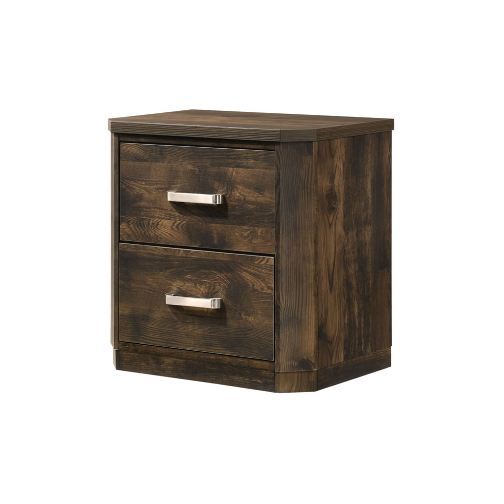Elettra - Rustic Nightstand - Walnut - The Sleep Loft - Online Mattress Showroom NYC
