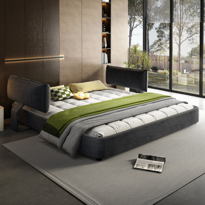 Cloud Bed Frame With Oversized Padded Movable Headboard - The Sleep Loft - Online Mattress Showroom NYC