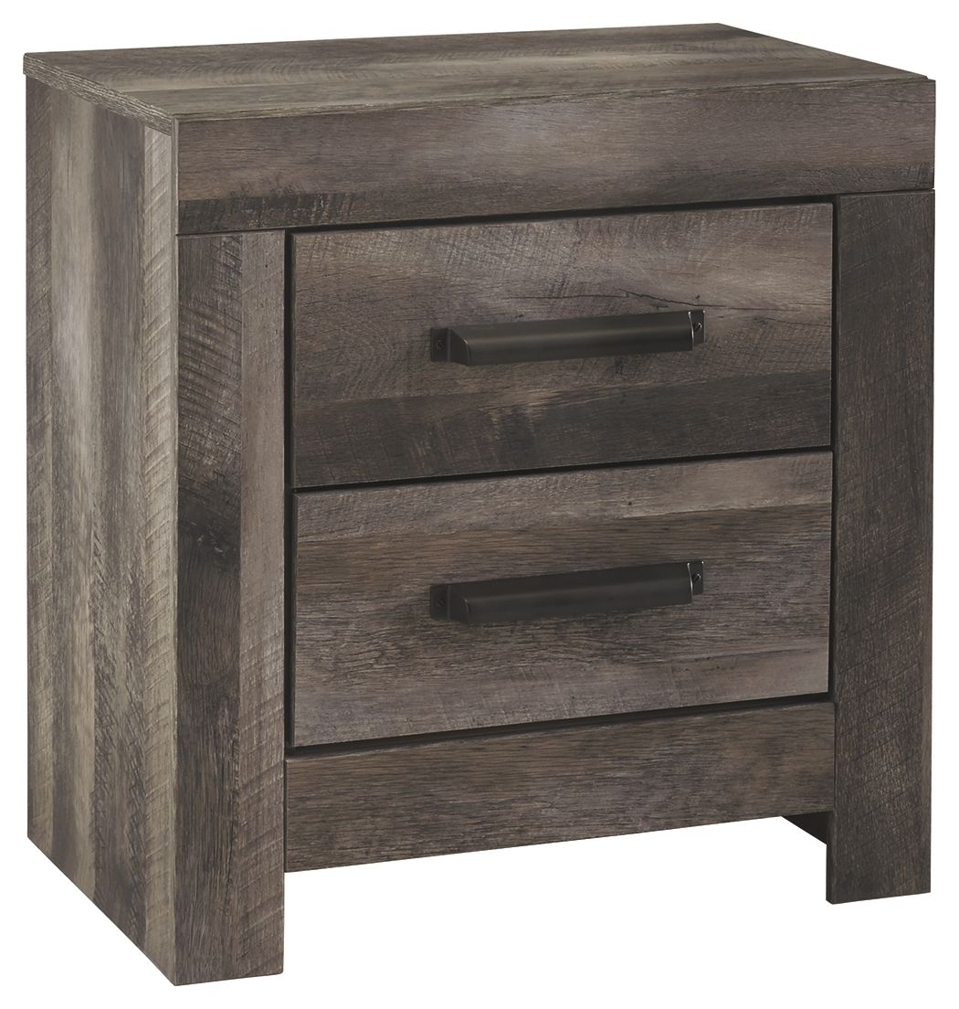 Wynnlow - Two Drawer Night Stand - Gray - The Sleep Loft - Online Mattress Showroom NYC