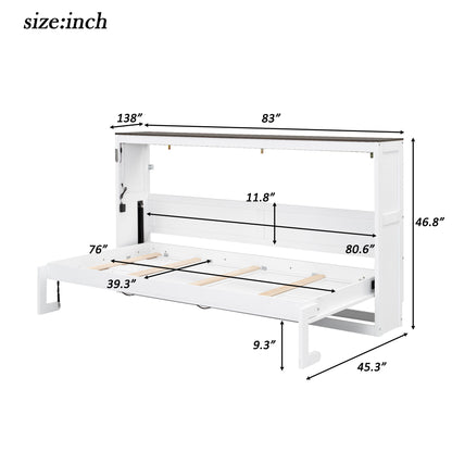 Murphy Bed With LED Light, Foldable Wall Bed Cabinet - The Sleep Loft - Online Mattress Showroom NYC