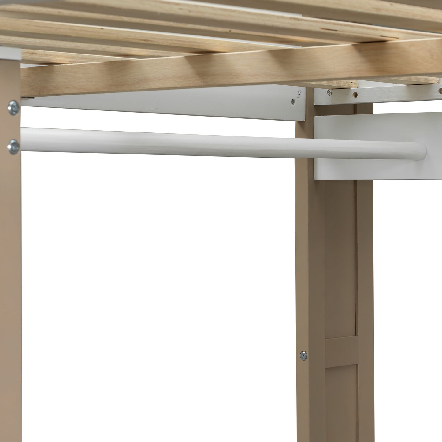 Loft Bed With Built In Storage Shelves, Clothes Rail, And Desk - The Sleep Loft - Online Mattress Showroom NYC
