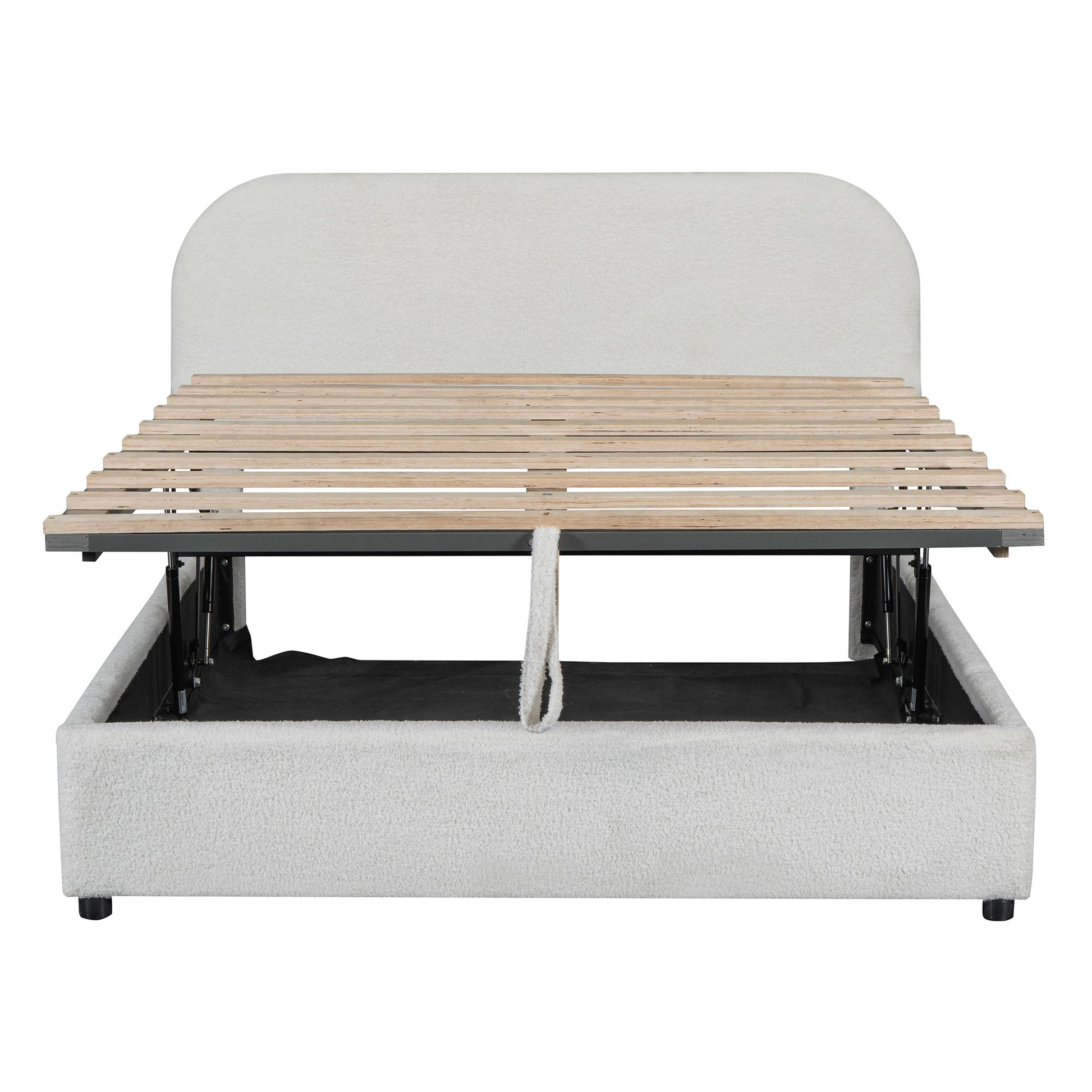 Upholstered Platform Bed With Hydraulic Storage System - The Sleep Loft - Online Mattress Showroom NYC