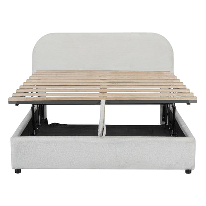 Upholstered Platform Bed With Hydraulic Storage System - The Sleep Loft - Online Mattress Showroom NYC