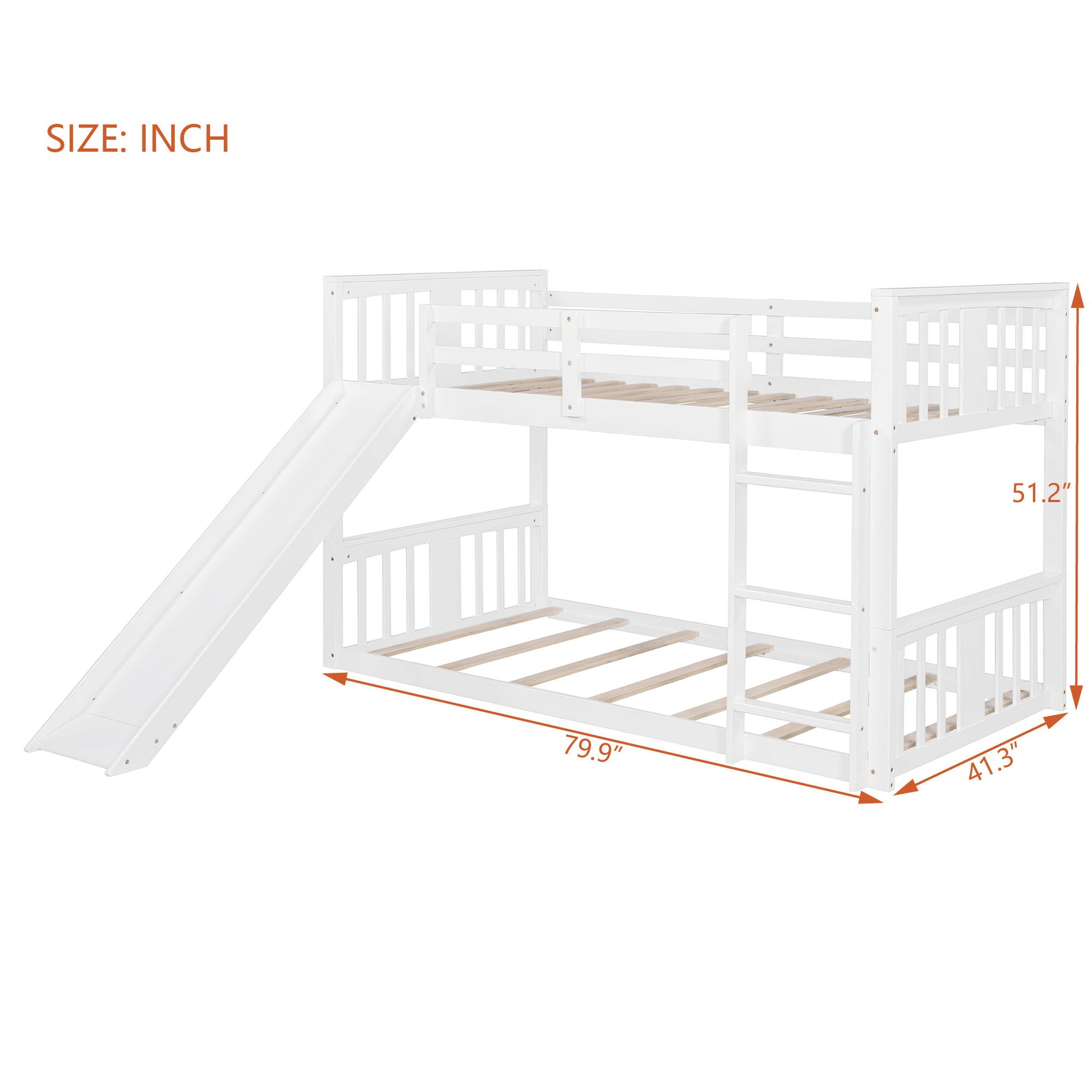 Bunk Bed With Convertible Ladder And Slide - The Sleep Loft - Online Mattress Showroom NYC