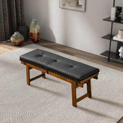 Lucia - Bench - Black - The Sleep Loft - Online Mattress Showroom NYC
