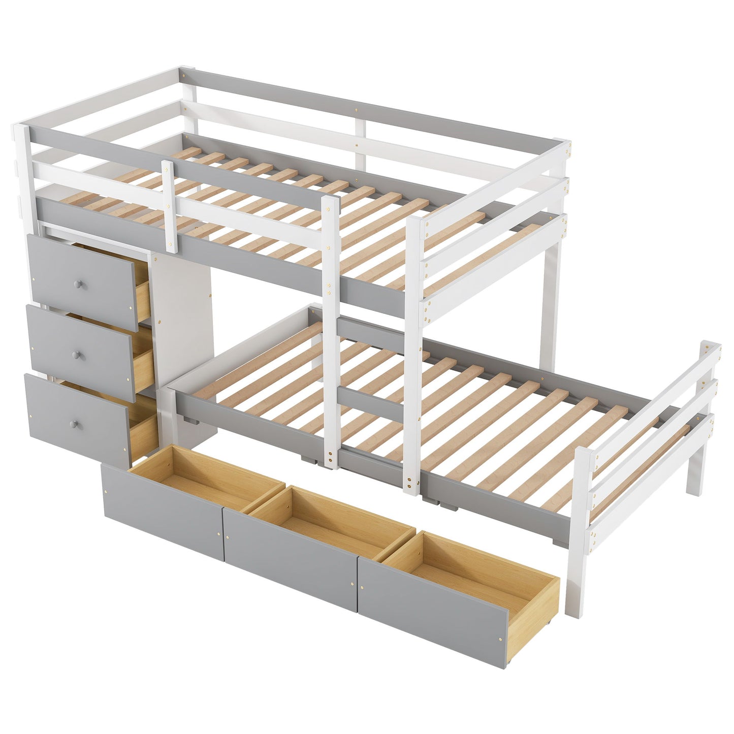 Loft Bunk Bed With Drawers And Ladder - The Sleep Loft - Online Mattress Showroom NYC