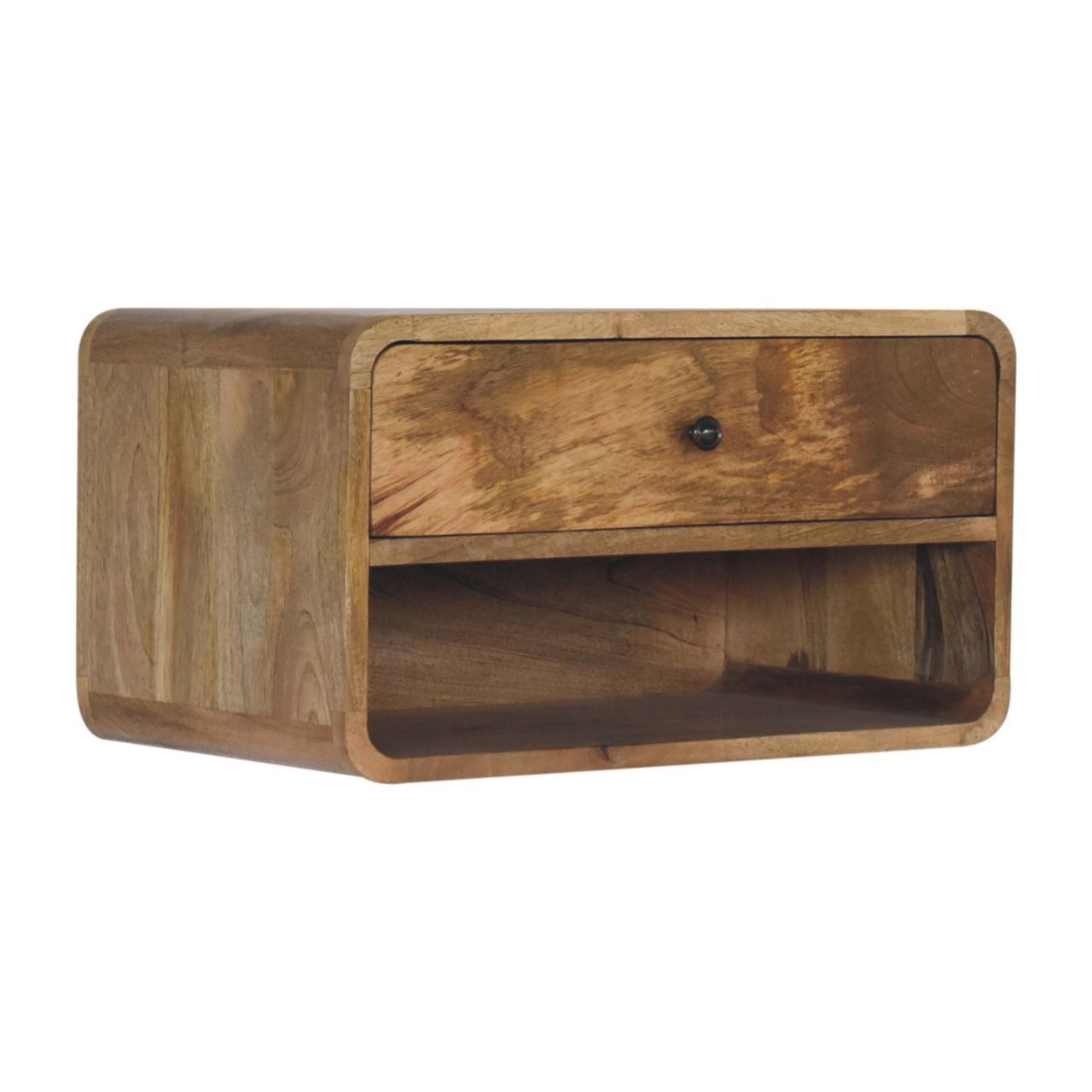 Curve Upper Slot Floating Nightstand - The Sleep Loft - Online Mattress Showroom NYC