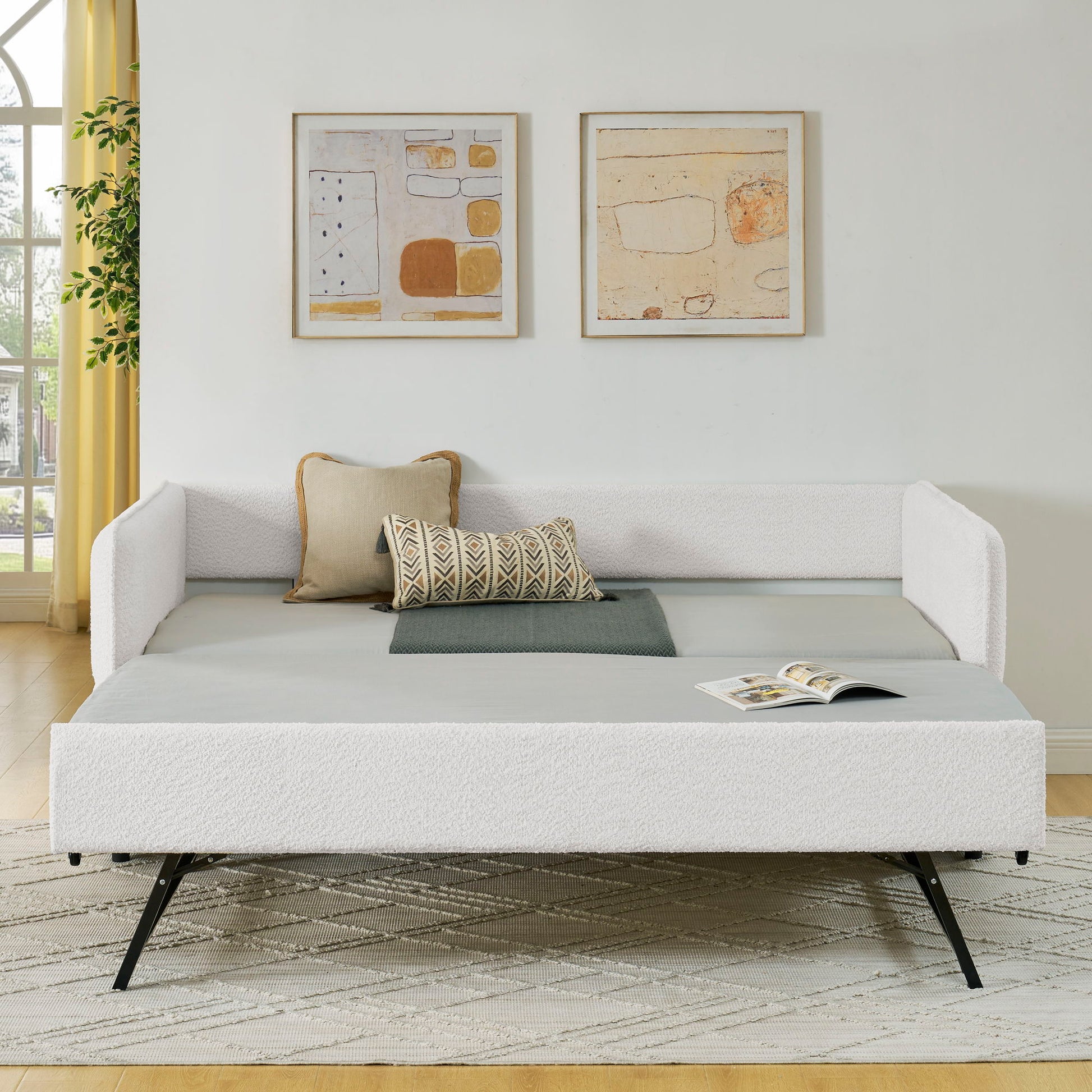 Upholstered Daybed With Pop Up Trundle - The Sleep Loft - Online Mattress Showroom NYC