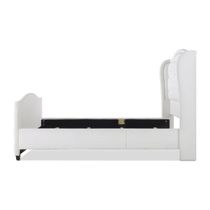 Marcella - Upholstered Shelter Headboard Bed Set - The Sleep Loft - Online Mattress Showroom NYC