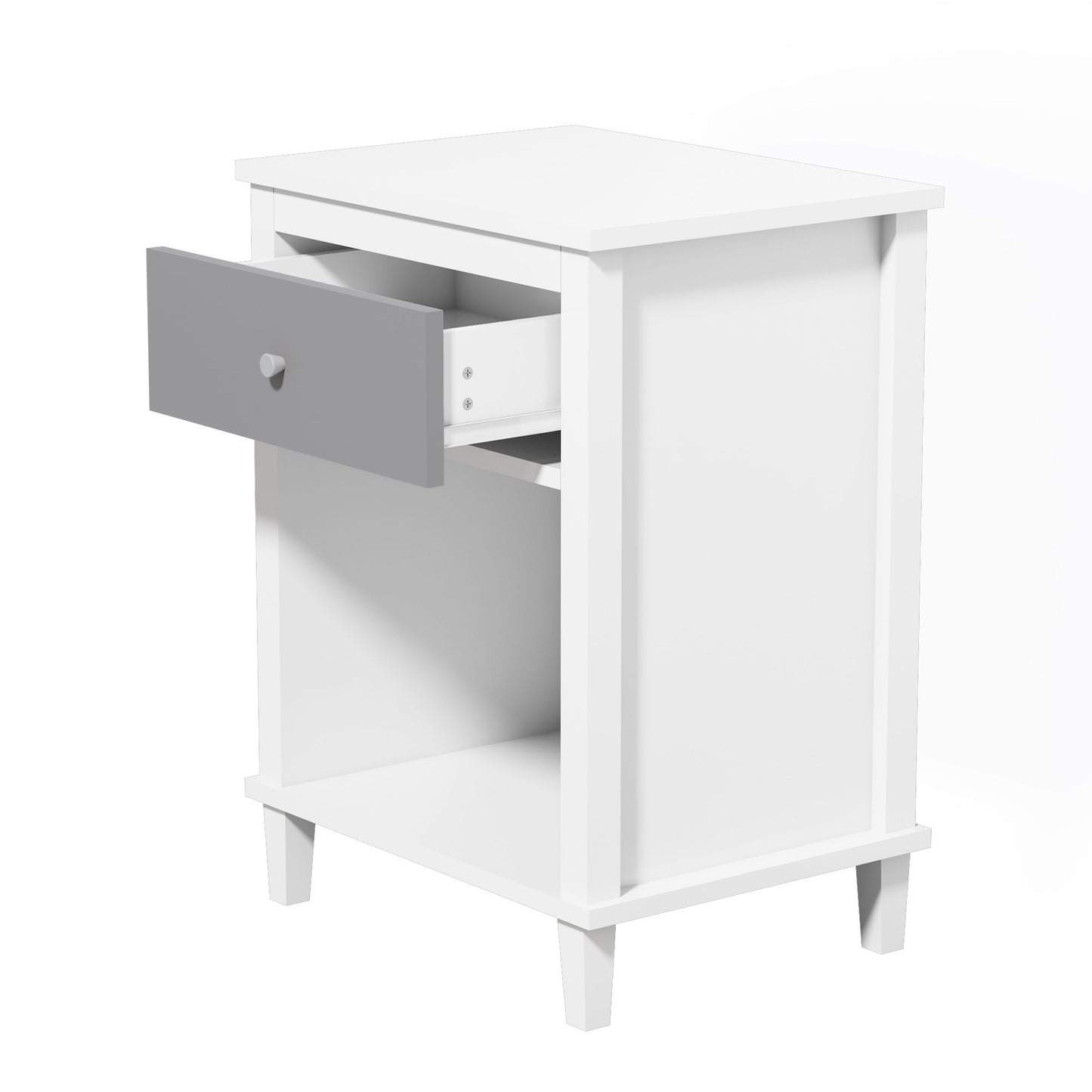 Nightstand With 1 Drawer 1 Shelf - The Sleep Loft - Online Mattress Showroom NYC