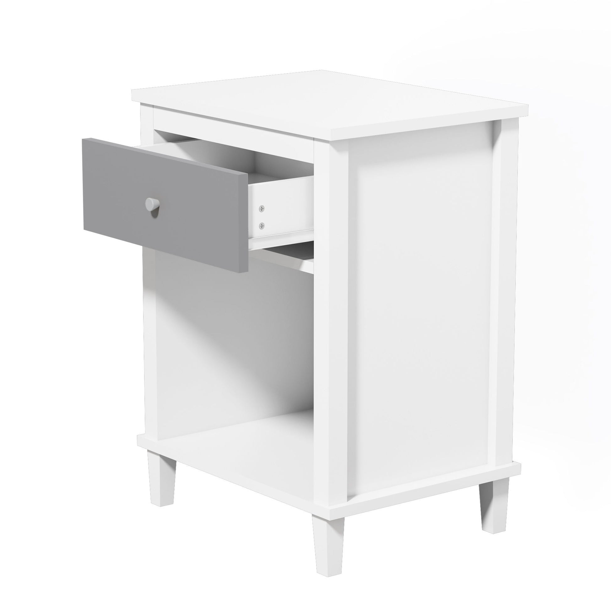 Nightstand With 1 Drawer 1 Shelf - The Sleep Loft - Online Mattress Showroom NYC