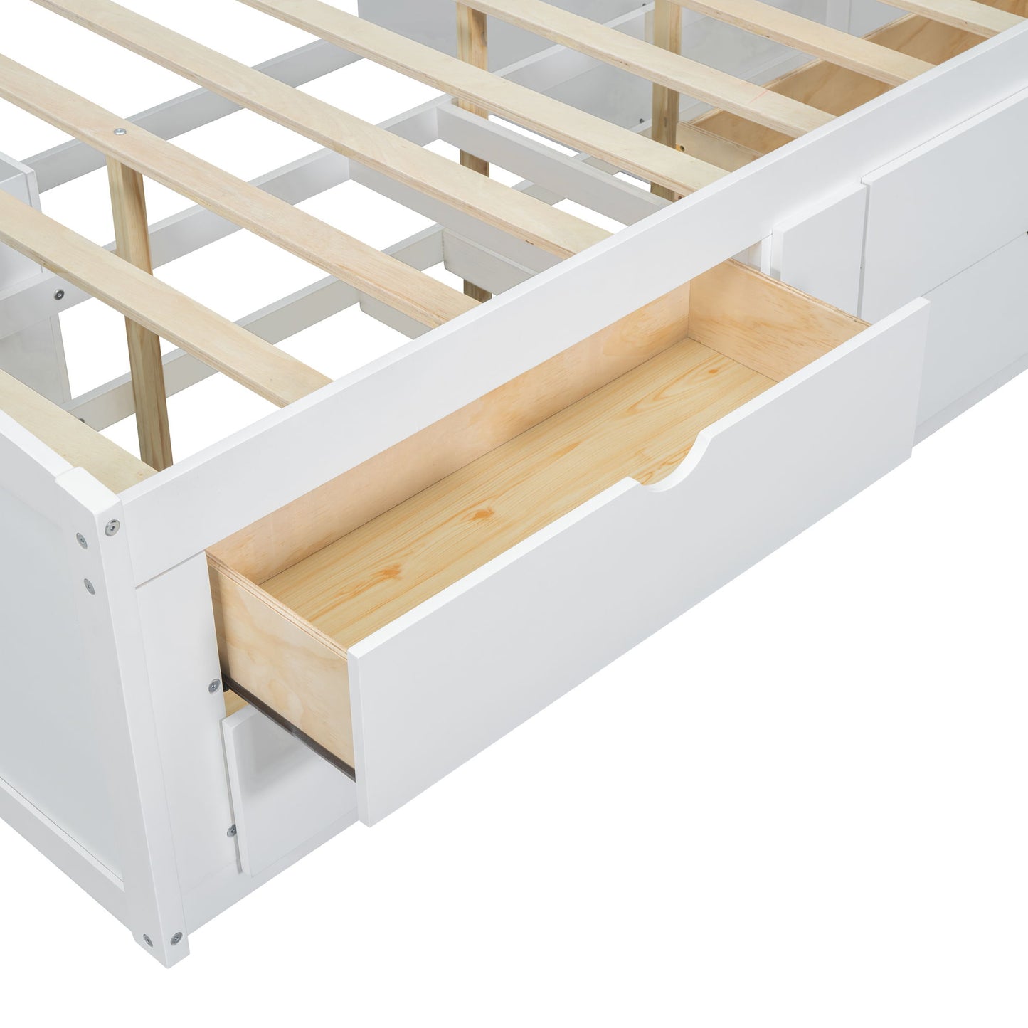 Daybed With 2 Bedside Cabinets, Upper Shelves And 4 Drawers - The Sleep Loft - Online Mattress Showroom NYC