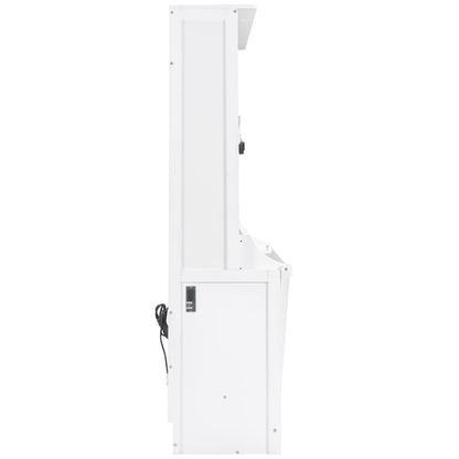 Murphy Bed With Desk, LED Lights And USB Charging Station